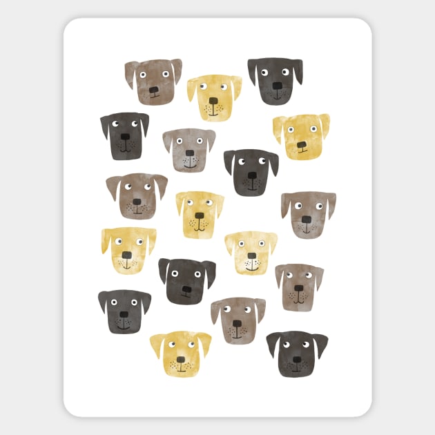 Labrador Retriever Dogs Magnet by NicSquirrell